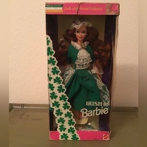 Dolls of the World Collection Irish Barbie Doll in original box.  Never opened.